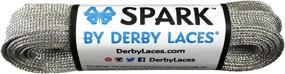 img 1 attached to 🌟 Silver Derby Laces: 96 Inches | Spark Skate Lace for Roller Derby, Hockey, Ice Skates, and Boots