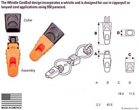 img 1 attached to 🪝 50 Pack of Ravenox Whistle Cord Ends for Paracord Zipper Pulls and Ropes