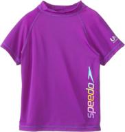 👕 upf 50+ rashguard swim tee for big girls by speedo logo