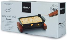img 1 attached to 🧀 Boska Holland Partyclette To-Go Taste: Mini Tea Light Raclette Set in Dark Wood