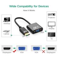 усовершенствованная связь с адаптером bto displayport - покрытого золотом и совместимого логотип