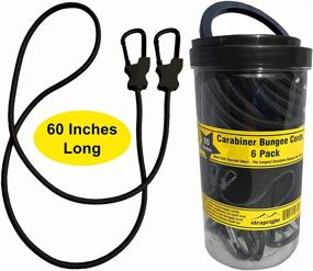 img 2 attached to 🚗 Strapright Carabiner Bungee Cord - Heavy Duty Elastic Tie Down Straps for Camping, Luggage, Boat & Bikes