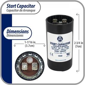 img 3 attached to ⚡ Appli Parts Motor Start Capacitor: 88-106 Mfd uF, Universal Fit for Electric Motor Applications