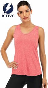 img 1 attached to 👚 Stylish and Functional: ICTIVE Sleeveless Yoga Tank Tops for Women with Mesh Racerback for Optimal Workout Performance