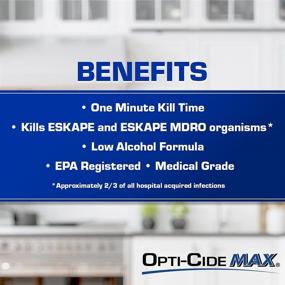 img 1 attached to 🧼 Opti-Cide Max Disinfecting Wipes - 2 Pack, 320 Wipes - Hospital Grade EPA Registered Disinfectant Cleaner for Micro-Scientific