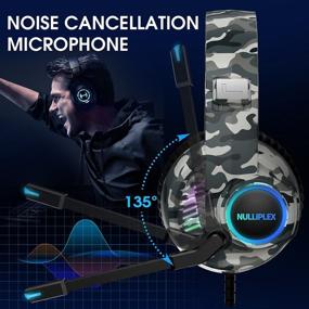 img 2 attached to Gaming Headset Xbox Headset with Mic: Immersive 3D Stereo Sound, Noise Cancelling Over-Ear Headphones for PC PS4 PS5 Xbox One Mac – Camo Edition