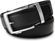 timeless style and functionality: classic mens leather ratchet click logo