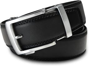 img 4 attached to Timeless Style and Functionality: Classic Mens Leather Ratchet Click