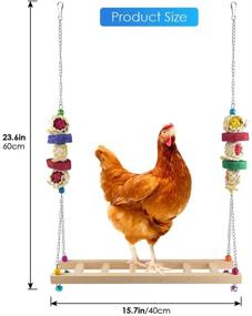 img 3 attached to 🐔 ERKOON Chicken Swing Ladder: Natural Wooden Perch and Coop Toy for Hens, Parrots, and Small Birds