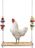 🐔 erkoon chicken swing ladder: natural wooden perch and coop toy for hens, parrots, and small birds логотип