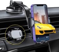 📱 humixx car phone holder mount - unobstructed view, durable and sturdy 3-in-1 cell phone holder for car dashboard, windshield, air vent, compatible with iphone 12, 11 pro max, samsung galaxy note s20, s21 ultra logo