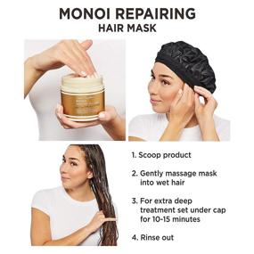img 1 attached to Monoi Deep Repair Hair Mask by Carol's Daughter with Tahitian Tiare Gardenia Flowers and Coprah Coconut Oil - Paraben-Free, 7 oz