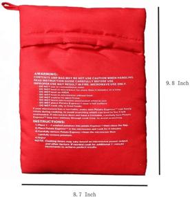 img 3 attached to 🥔 2 Pack of Reusable Microwave Cooker Bag Baked Pouch Potato Bag, Red by OBTANIM: Easy and Efficient Microwave Potato Cooking