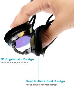 img 1 attached to 🏊 High Quality 4 Pairs Triathlon Swim Goggles for Ultimate Performance: Anti-Fog, Shatterproof, UV Protection, Assorted Colors