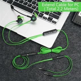 img 1 attached to BlueFire Gaming Earphone: Noise Cancelling Stereo Bass Headphone for PS4, Xbox One, Laptop, Cellphone, PC (Green)