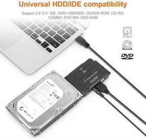 img 2 attached to 🔌 WEme USB 3.0 to SATA IDE Adapter: Universal Hard Drive Disk Converter for HDD SSD and IDE HDD, Supports 12TB with One-Touch Backup. Includes 12V 2A Power Adapter and USB 3.0 Cable for Laptops