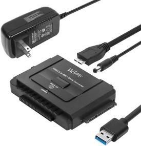 img 4 attached to 🔌 WEme USB 3.0 to SATA IDE Adapter: Universal Hard Drive Disk Converter for HDD SSD and IDE HDD, Supports 12TB with One-Touch Backup. Includes 12V 2A Power Adapter and USB 3.0 Cable for Laptops