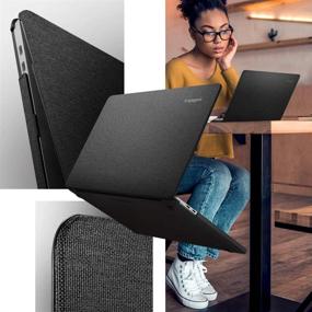 img 2 attached to 🖥️ Spigen Thin Fit MacBook Pro 13 inch Case A2338 M1 / A2251 / A2289 (2020) - Black