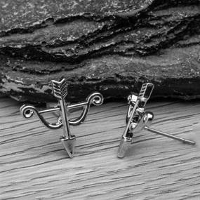 img 2 attached to 🏹 Sportybella Archery Earrings- Stylish Bow and Arrow Studs for Women, Teens and Girls