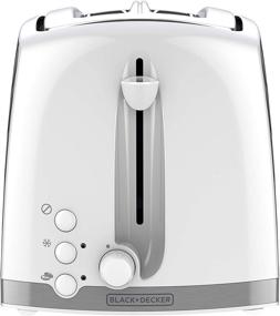 img 3 attached to BLACK+DECKER TR1250WD Honeycomb Collection 2-Slice Toaster: Premium Textured Finish in White