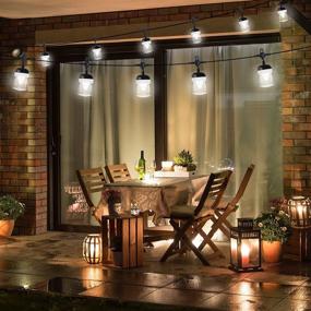 img 3 attached to 🏡 52-Foot Outdoor LED String Lights with 16 Dimmable Bulbs - Ideal for Yard, Garden, Halloween, and Christmas Decorations - Similar to Edison Lights on Standard Commercial Strand