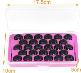 img 3 attached to New Brothread 28Pcs Black 60S/2 (90WT) Prewound Bobbin Thread Plastic Size A SA156 For Embroidery And Sewing Machines DIY Embroidery Thread Sewing Thread