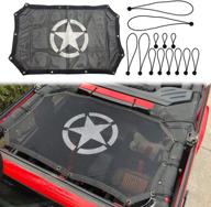 🌞 ultimate sun protection: bestaoo full mesh sunshade top cover for jeep wrangler jk & jku 2007-2017 2 door - star design logo