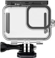 📸 ouxunus waterproof housing case for gopro hero 10/9 black (2021): 196ft/60m dive case with mount & thumbscrew logo