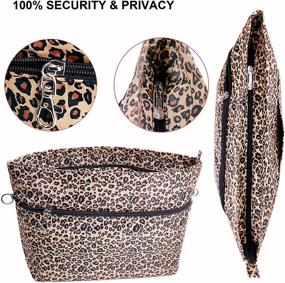 img 1 attached to Timewall Handbag Organizer Compartments Leopard Print