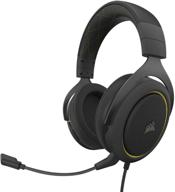 🎧 corsair hs60 pro – гарнитура для игр со звуком 7.1 виртуального окружающего звука с usb dac - сертифицирована discord – совместима с пк, xbox series x, xbox series s, xbox one, ps5, ps4, nintendo switch – желтый логотип