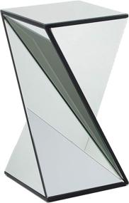 img 4 attached to 💎 Stunning & Chic: Christopher Knight Home Amiel Geometrical Mirrored Side Table in Clear