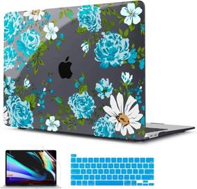 img 4 attached to 🌸 Stylish Blue Peony Floral Case for MacBook Pro 13" with Touch Bar & Touch ID: Complete Protection for 2020 Release Model A2338 M1 A2251 A2289