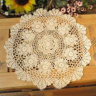 🧶 handcrafted crochet tablecloth doilies by damanni логотип