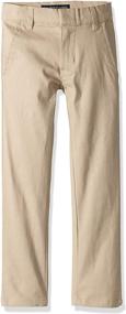 img 2 attached to Boys' Modern Fit Flat Front Stretch Twill Pant by U.S. Polo Assn.