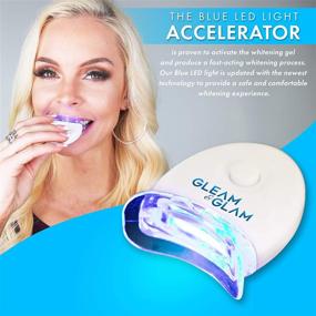 img 2 attached to GLEAM & GLAM Teeth Whitening Kit - LED Light, 36% Carbamide Peroxide Gel, Trays, Case, Travel Pouch, and Whitening Pen! Professional Tooth Whitener with Improved SEO.