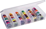 artbin 8156ab bobbin box | large sewing bobbin organizer | plastic storage case, clear logo