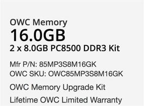 img 2 attached to Обновление памяти OWC 16 0GB PC8500