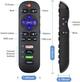 img 1 attached to 📺 Усовершенствованный пульт дистанционного управления RC280 для TCL Roku Smart LED TV со специальными кнопками для Netflix, Sling, Hulu и DirecTV Now