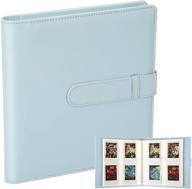 premium 256 pockets photo album for fujifilm instax mini & polaroid instant cameras - blue logo