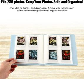 img 1 attached to Premium 256 Pockets Photo Album for Fujifilm Instax Mini & Polaroid Instant Cameras - Blue