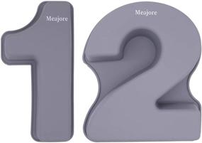 img 4 attached to 🎂 10-Inch 3D Large Number Cake Mold with Silicone Baking Letters, Rectangle Novel Cake Tins Stencil Perfect in Large Numbers for 1st, 2nd, 12th, and 21st Birthday or Anniversary Celebrations