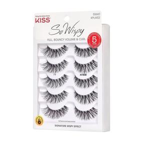 img 3 attached to 💫 Get Stunning with KISS So Wispy Lashes – 5 Pairs (Package May Vary)