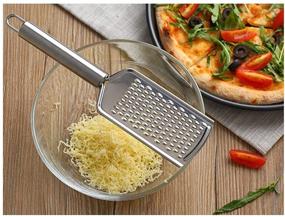 img 3 attached to Citrus Zester, Cheese Grater, Parmesan Cheese, Lemon, Ginger, Garlic, Nutmeg, 🧀 Chocolate, Vegetables, Fruits, Stainless Steel Grater, Kitchen Gadgets, Sharp Blade Cheese Grater