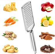 citrus zester, cheese grater, parmesan cheese, lemon, ginger, garlic, nutmeg, 🧀 chocolate, vegetables, fruits, stainless steel grater, kitchen gadgets, sharp blade cheese grater logo