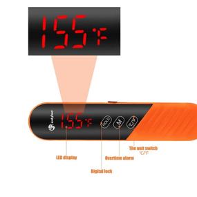 img 1 attached to 🌡️ LIHTUN Meat Thermometer Instant Read: Magnet, Calibration, and Foldable Probe for BBQ, Deep Fry, Roast Turkey - LED Touchscreen Food Thermometer (Yellow)