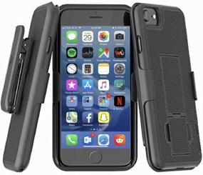 img 1 attached to 📱 iPhone SE 2020 Case with Belt Clip and Kickstand - Encased DuraClip (Also compatible with iPhone 7/8)