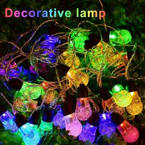 img 3 attached to Multicolor Waterdrop-Shaped Globe Fairy Lights for Bedroom, Plug-in with 30 Waterproof LEDs, 8 Modes, Ideal for Indoor/Outdoor Home Patio Wedding Christmas Tree Garden Decoration