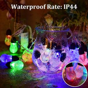 img 2 attached to Multicolor Waterdrop-Shaped Globe Fairy Lights for Bedroom, Plug-in with 30 Waterproof LEDs, 8 Modes, Ideal for Indoor/Outdoor Home Patio Wedding Christmas Tree Garden Decoration