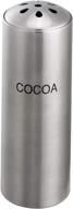 🧂 stctearcocoa condiment shaker by service ideas - stainless steel, 6 oz, cocoa imprinted, 2"x2"x5.5 logo