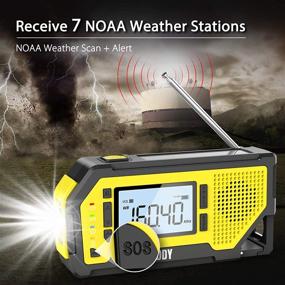 img 2 attached to 📻 [Самый новый в 2021 году] Raddy NW3 Экстренное радио: NOAA Погодное предупреждение, Солнечное зарядное устройство для телефона, Фонарик, СОС-сигнал - Идеально для аварийного отключения электроэнергии, кемпинга, выживания.